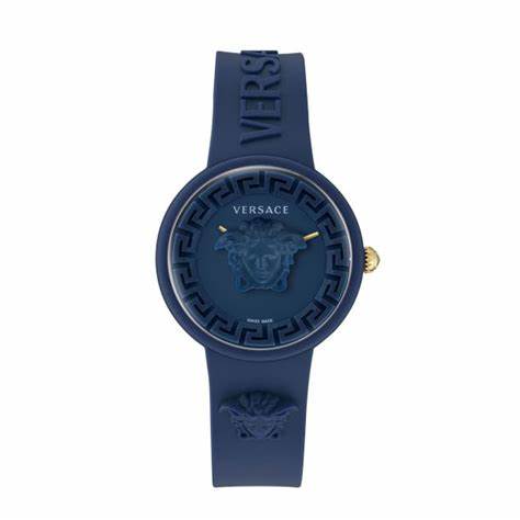 Versace Medusa Pop VE6G00623 Orologio unisex - Cassa in plastica blu, cinturino in silicone blu, 39mm