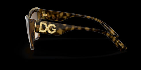 Dolce & Gabbana DG6144 502/13 Women's Cat-Eye Sunglasses - Havana Frame, Brown Gradient Lenses