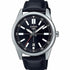 Casio MTP-VD02L-1EUDF Herren Schwarz Lederuhr – Schwarzes Zifferblatt