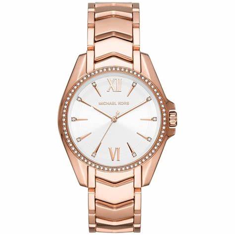 Michael Kors Whitney MK6694 Women's Rose Gold-Tone Watch - White Dial