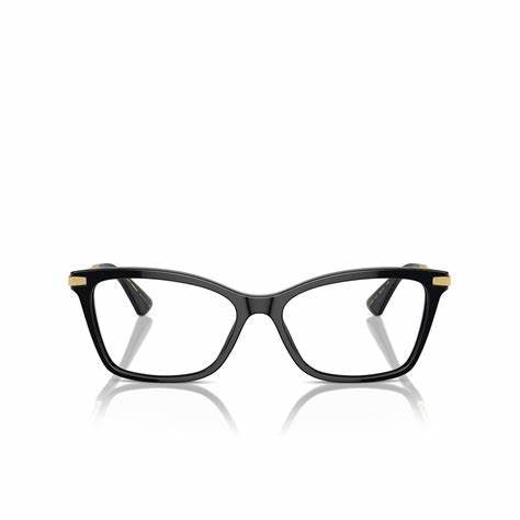 Dolce & Gabbana DG3393 501 54 Occhiali da vista rettangolari da donna - Montatura nera