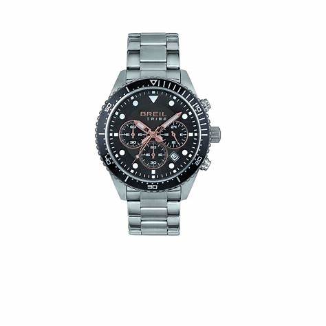 Breil Sail EW0506 Herren-Chronographenuhr - Anthrazit Zifferblatt, Edelstahlarmband