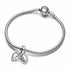 Pandora 792239C01 Puzzle Piece Hearts Splittable Friendship Dangle Charm - Argento 925 con pietre multicolori