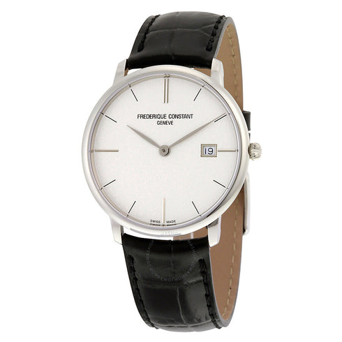 Frederique Constant Slimline FC-220S5S6 Orologio al quarzo da uomo - Acciaio inossidabile, quadrante argento