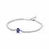 Pandora 590039C01-16 Bracciale tennis Pavé scintillante - Argento 925 con cristalli blu e zirconi chiari, misura 16 cm