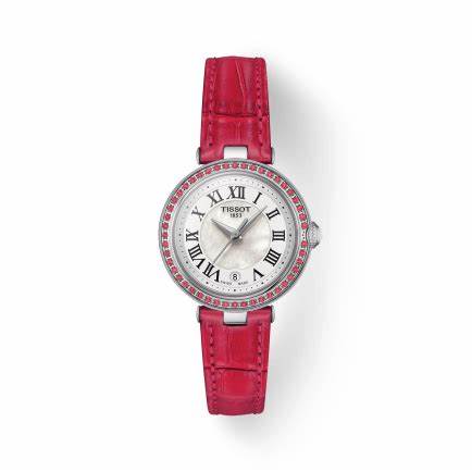 Tissot Bellissima Small Lady Women's Quartz Watch - Mother-of-Pearl Dial, Pink Leather Strap