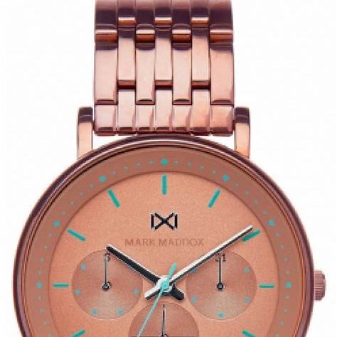 Mark Maddox MM0103-47 Orologio analogico al quarzo da donna - Cassa e bracciale in acciaio inossidabile tonalità oro rosa