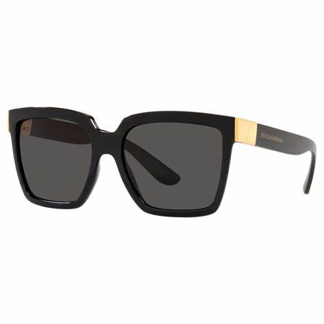 Dolce & Gabbana DG6165 501/87 Women's Sunglasses - Black Frame, Dark Gray Lenses