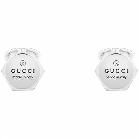 Gucci Trademark Sterling Silver Cufflinks - YBE779163001