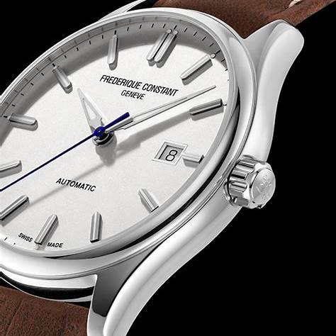 Frederique Constant Classics Index Automatic FC-303NS5B6 Men's Watch – Silver Dial, Brown Leather Strap