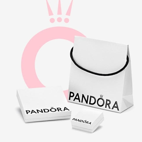 Pandora 763785C01 Breloque clip pierres et émail - plaqué or 14k avec émail blanc et zircon cubique