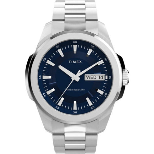 Timex TW2Y21100 Essex Men’s Day-Date 45mm Stainless Steel Watch