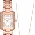 Michael Kors MK1074SET Women's Rose Gold Watch and Necklace Gift Se