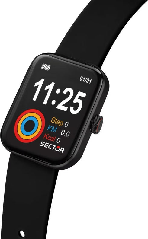 SECTORSector S - 03 R3251282004 Smartwatch 38mm Black Dial Silicone StrapWATCHESEcecile