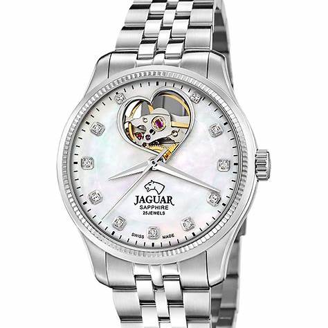 Jaguar J994/1 Reloj automático de señora - caja de acero, esfera blanca de nácar