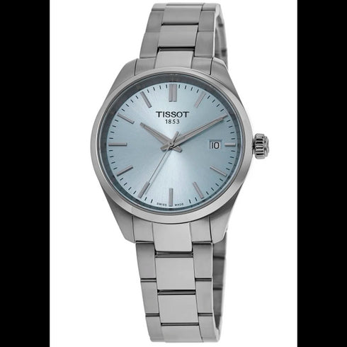 Tissot PR 100 T150.210.11.351.00 Women's Quartz Watch - 34mm Stainless Steel, Ice Blue Dial