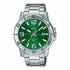 Reloj para hombre Casio MTP-VD01D-3BVUDF - Esfera verde, brazalete de acero inoxidable