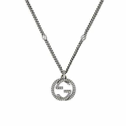 Gucci Interlocking G Sterling Silver Necklace - Model YBB678651001