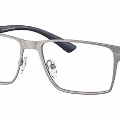 Emporio Armani EA1157 3003 B 55 Occhiali da vista da uomo - Montatura in metallo opaco, lenti chiare