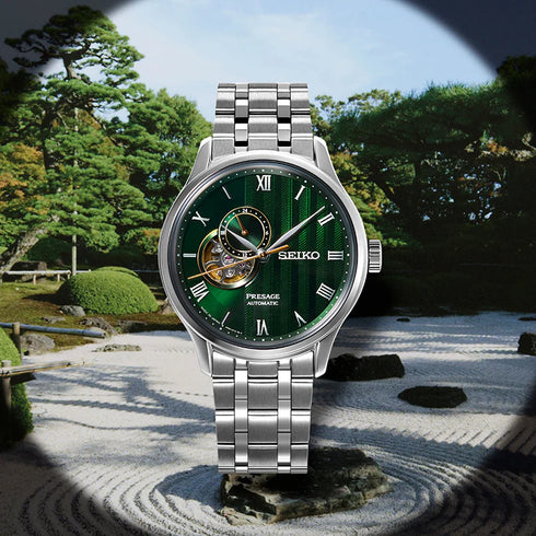 Seiko Presage SSA463J1 "Zen Garden" Reloj Automático Hombre - 41.8mm Acero Inoxidable, Esfera Verde