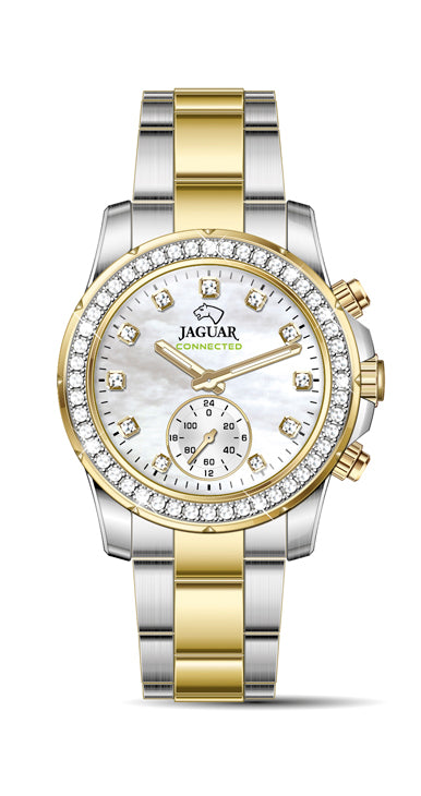 Smartwatch ibrido Jaguar Connected J982/1 da donna - Acciaio inossidabile bicolore con quadrante madreperlato