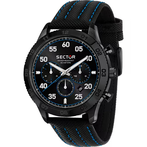 Sector 270 R3251578013 Men's Multifunction Watch – Black Dial, Leather Strap