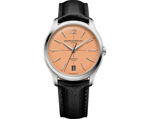 Baume & Mercier Clifton 10778 Baumatic – 39 mm Salmon Dial, 120-Hour Auto