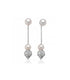 Miluna PER2455 Women's Dangle Earrings - 18K White Gold with Freshwater Pearls