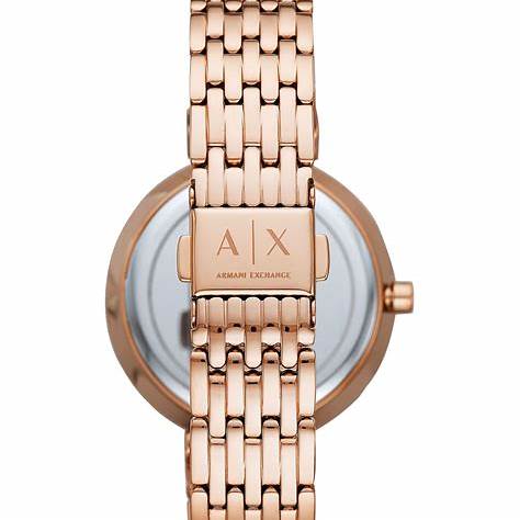 Armani Exchange AX5901 Women's Zoe Rose Gold-Tone Stainless Steel Watch