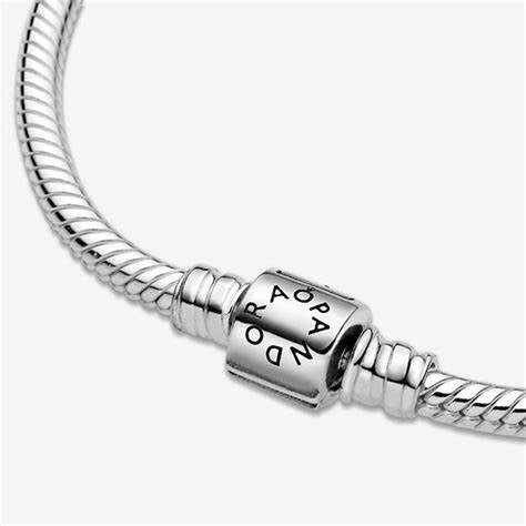 PANDORAPandora Moments Barrel Clasp Snake Chain Bracelet - Sterling Silver, 16 cmBIJOUXEcecile