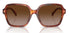 Ralph by Ralph Lauren RA5304U 6011/13 Occhiali da sole quadrati da donna - Montatura avana arancione, lenti sfumate marroni