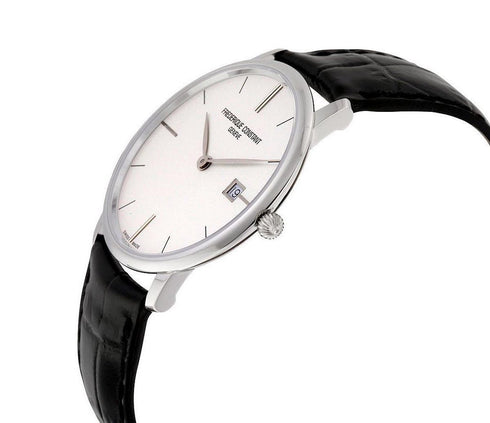 Frederique Constant Slimline FC-220S5S6 Orologio al quarzo da uomo - Acciaio inossidabile, quadrante argento