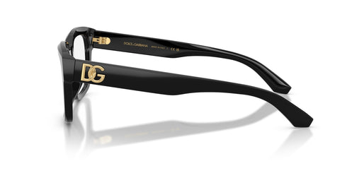 Dolce & Gabbana DG3416 501 55 Men's Eyeglasses – Black Rectangular Acetate Frame