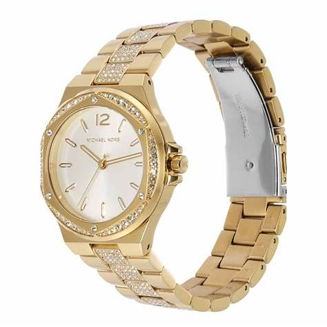 Michael Kors Lennox MK7361 - Orologio da donna - Tono oro, lunetta impreziosita da cristalli