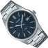 Casio MTP-VD03D-2AUDF Herrenuhr - Blaues Zifferblatt, Edelstahlarmband