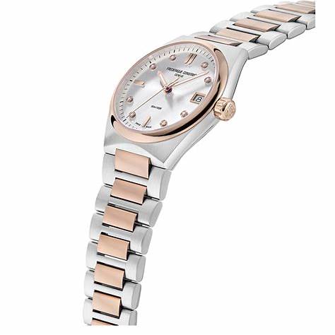 Frederique Constant Highlife Donna Quarzo FC-240VD2NH2B Orologio - Acciaio inossidabile bicolore, quadrante con diamanti incastonati
