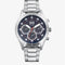 Mark Maddox HM7132-36 Men's Multifunction Watch - Stainless Steel Bracelet, Blue Dial