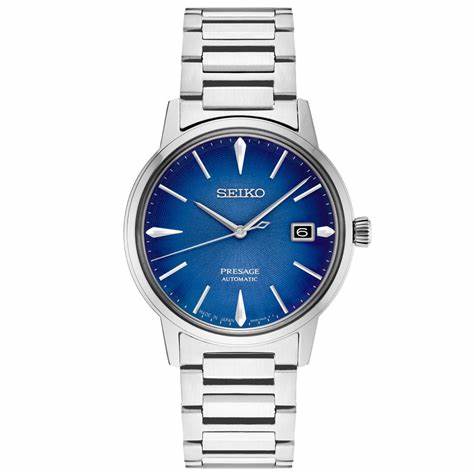 Seiko Presage SRPJ13J1 Herren Automatikuhr - Gradient Blaues Zifferblatt, Edelstahlarmband