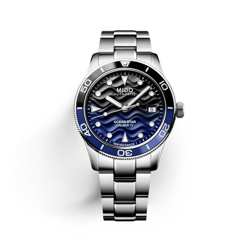 Mido Ocean Star 39 M026.907.11.041.00 Orologio automatico da uomo - Quadrante blu, bracciale in acciaio inossidabile