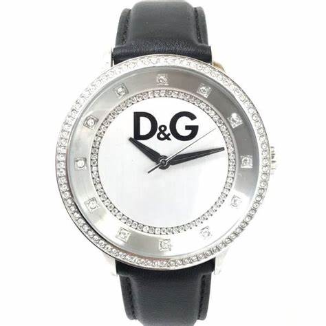 DOLCE & GABBANADolce & Gabbana Prime Time DW0515 Men's Watch - 46mm, Black Leather Strap with Crystal - Embellished FrameWATCHESEcecile