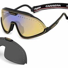 CARRERACarrera C Sport 01/S Shield Sunglasses – Black/Gold Frame, Interchangeable LensesEYEWEAREcecile