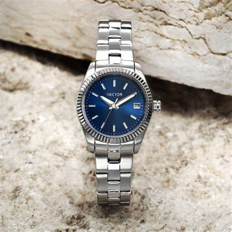 Orologio Sector 240 R3253240509 Donna - 32 mm Argento Acciaio inossidabile, quadrante blu, datario
