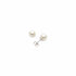 Miluna PPN445BMV3 Women's Pearl Stud Earrings - 18K White Gold, 4-4.5mm White Pearls