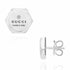 Gucci YBD779171001 925 Sterling Silver Hexagonal Stud Earrings