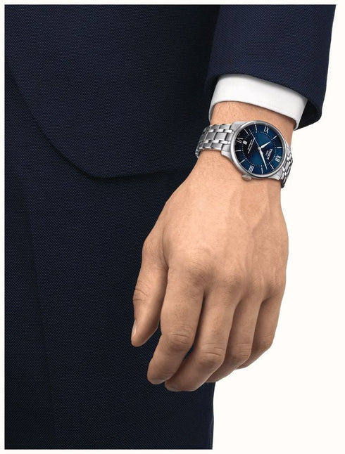 TISSOTTissot T139.807.11.048.00 Chemin des Tourelles Powermatic 80 39mm Men's Watch – Blue Dial, Stainless Steel BraceletWATCHESEcecile