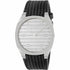 Gucci 25H YA163419 Unisex Watch – Silver Dial, Black Leather Strap