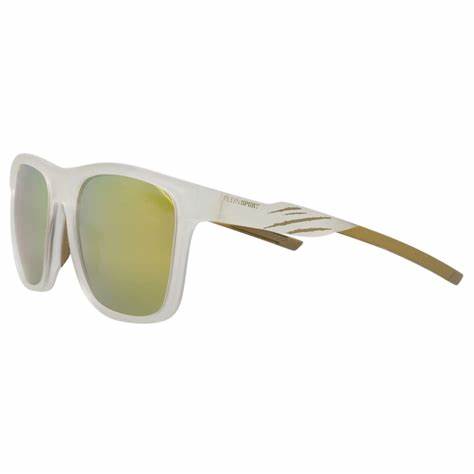 Philipp Plein Sport SSP010-56881P Occhiali da sole da uomo - Montatura in acetato cristallo, lenti oro