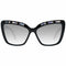 Emilio Pucci EP0101 5901W Women's Cat-Eye Sunglasses – Shiny Black Frame, Gradient Smoke Lenses, Ø 59mm