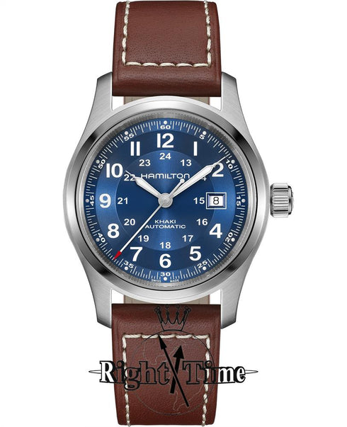Hamilton Khaki Field Auto H70605540 – 42mm Blue Dial, Leather Strap, 80h Power