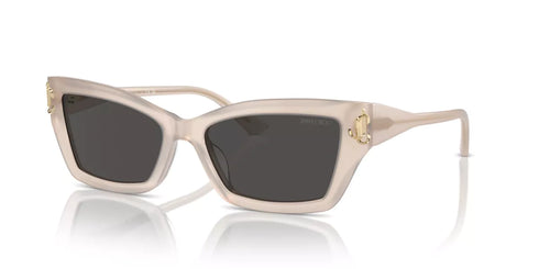 Jimmy Choo JC 5011U Occhiali da sole da donna - 55 mm, montatura beige opalino con lenti grigie